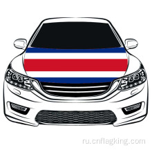 Флаг Республики Коста-Рика 100 * 150 см Республика Коста-Рика Флаг Капота автомобиля